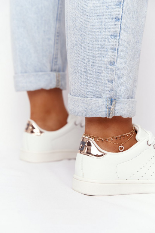 Sneaker aus Ermöglichtturleder BIG STAR DD274583 INeiß-Kupferfarbe