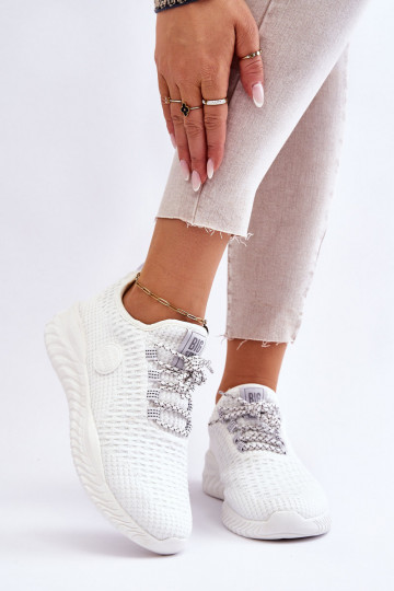 Feminin Sportlicher Stil Schuhe Memory Foam Big Star HH274296 Zueiße Farbe