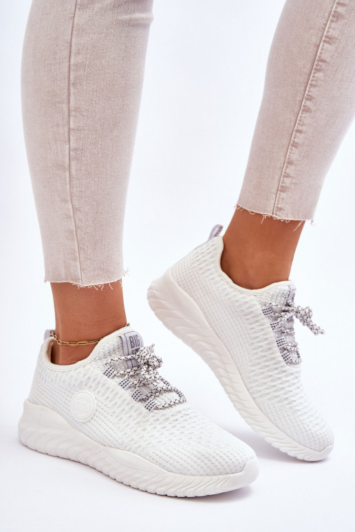 Feminin Sportlicher Stil Schuhe Memory Foam Big Star HH274296 Zueiße Farbe