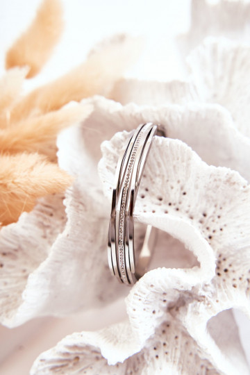 Ein Armband Stahl mit blitzenden Augen Silberfarbe Myrens 2