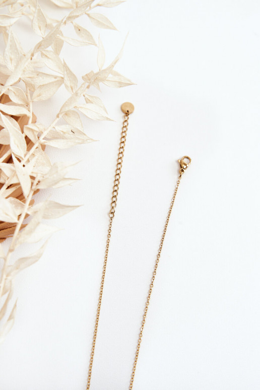 Damenkette Mit trendigen Anhängern goldene Farbe