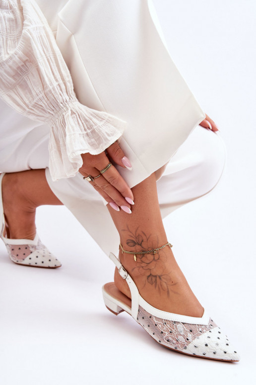 Ballerinas mit Punkten Zueiße Farbe Adore