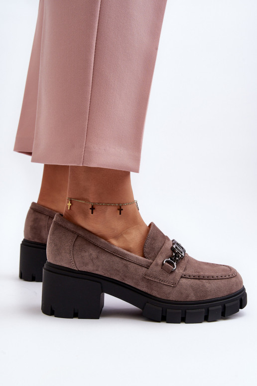 Mokassins Auf massiven Absätzen Beige Eriella