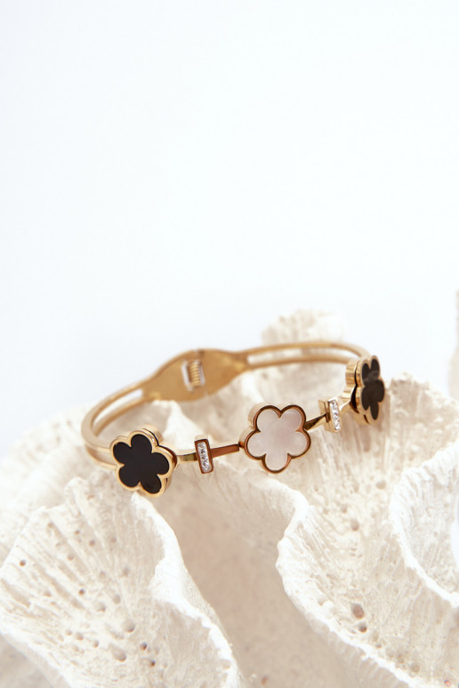 Ein Armband Feminin Mit Blumen Stal NierdzeZuna goldene Farbe