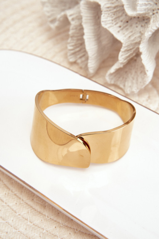 Gładka Ein Armband aus Edelstahl goldene Farbe