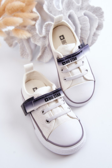 Kindisch Turnschuhe mit flacher Sohle BIG STAR JJ374075 Zueiße Farbe 2