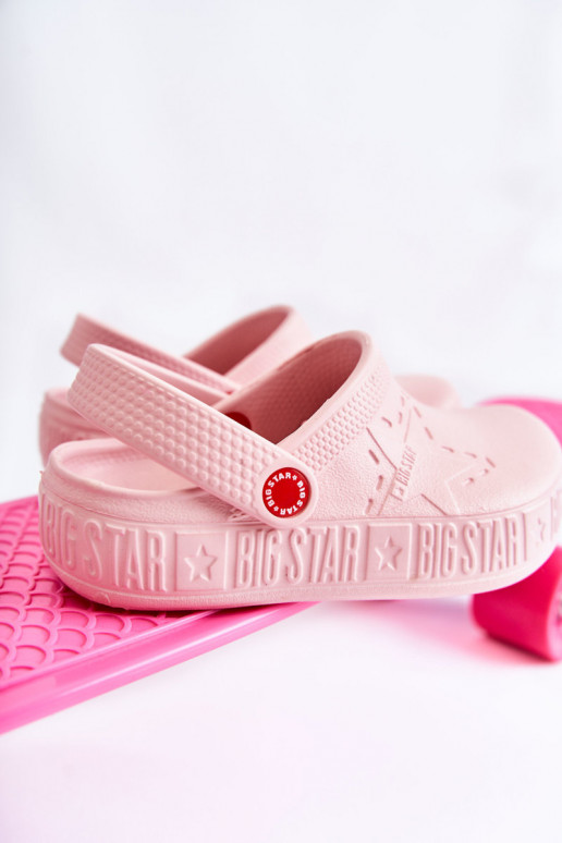 Kindisch Leichte Hausschuhe Crocs Big Star II375007 pinke Farbe