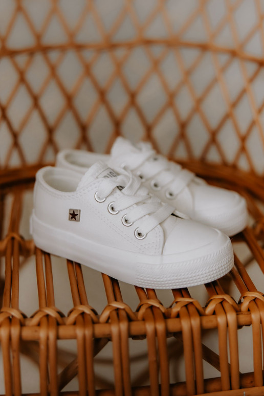 Kindisch Haut lässige Schuhe BIG STAR JJ374310 Zueiße Farbe