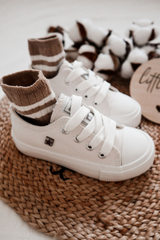 Kindisch Haut lässige Schuhe BIG STAR JJ374310 Zueiße Farbe