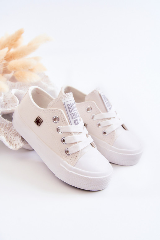 Kindisch Haut lässige Schuhe BIG STAR JJ374310 Zueiße Farbe