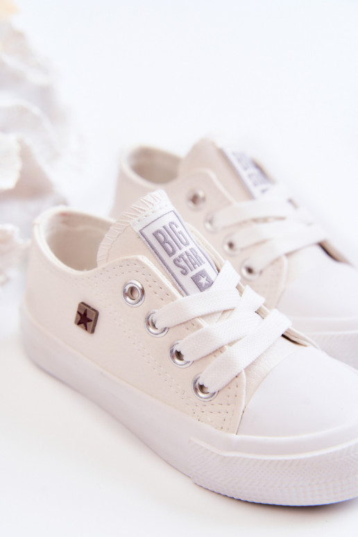 Kindisch Haut lässige Schuhe BIG STAR JJ374310 Zueiße Farbe