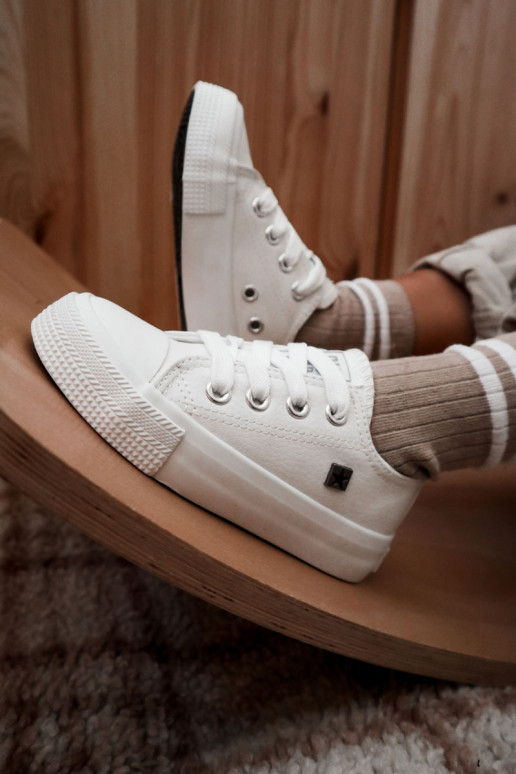 Kindisch Haut lässige Schuhe BIG STAR JJ374310 Zueiße Farbe