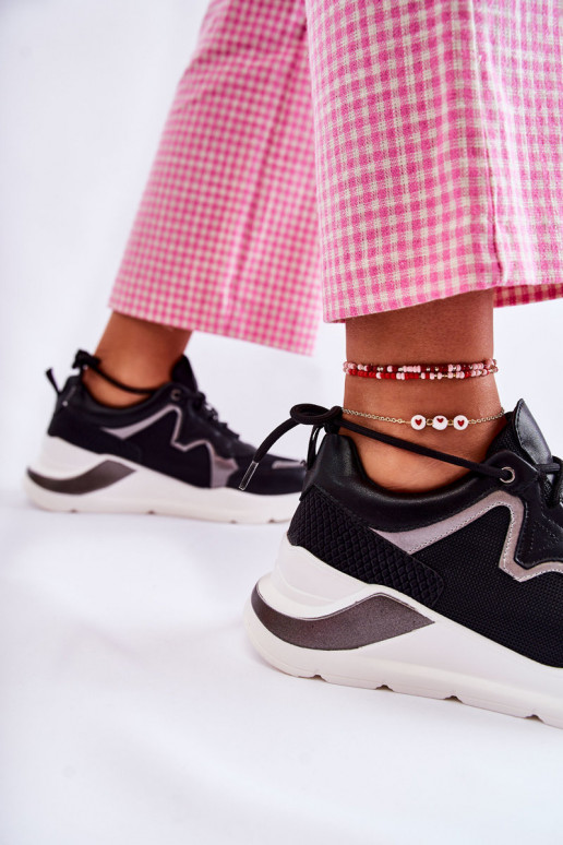 Feminin Modisch Sneakers Stilvollllschuhe schZuarze Farbe Allie