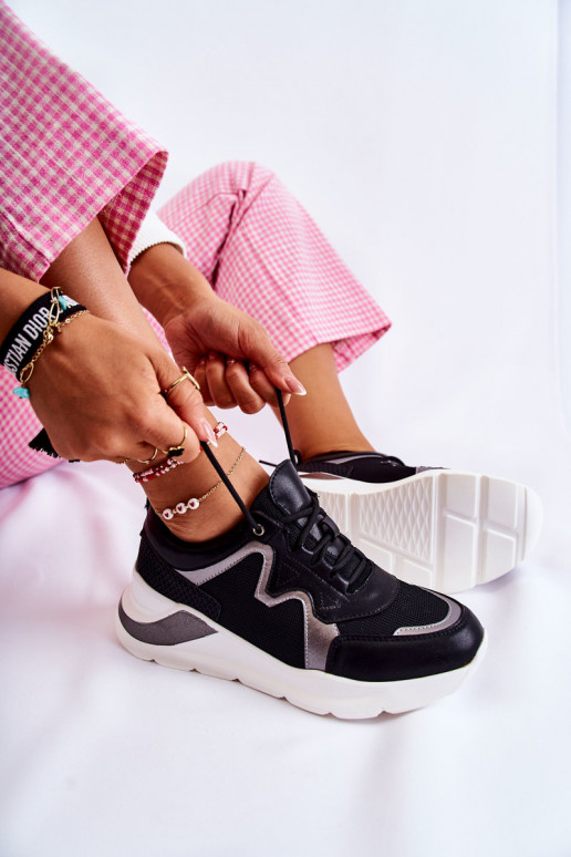 Feminin Modisch Sneakers Stilvollllschuhe schZuarze Farbe Allie