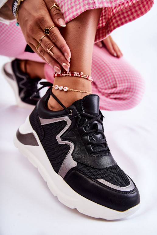 Feminin Modisch Sneakers Stilvollllschuhe schZuarze Farbe Allie