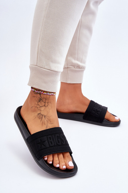 Feminin Modische Hausschuhe Big Star LL274A158 schZuarze Farbe