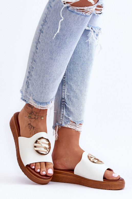 Feminin Hausschuhe mit Ornamenten Zueiße Farbe Secrets