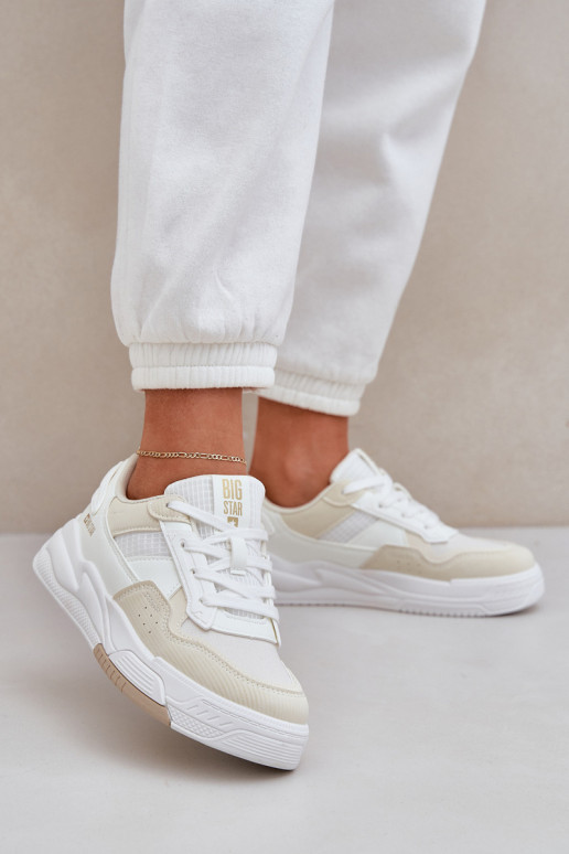 Sneakers Stilvollllschuhe mit einer Plattform Big Star OO274A155 INeiß-Beige