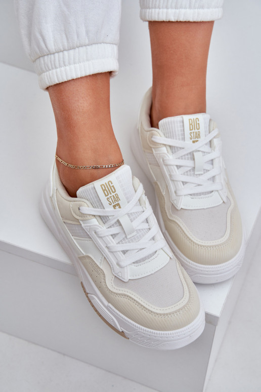 Sneakers Stilvollllschuhe mit einer Plattform Big Star OO274A155 INeiß-Beige