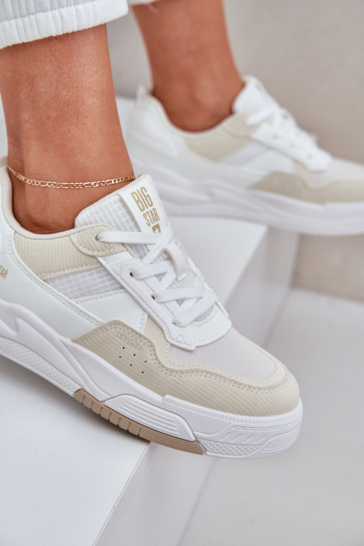Sneakers Stilvollllschuhe mit einer Plattform Big Star OO274A155 INeiß-Beige