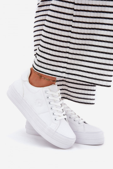 Kunstleder Freizeit-Schuhe mit Plateausohle Big Star RR274298 in Weiß 2