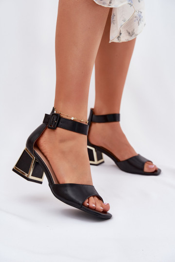 Damen High Heels Sandalen in Schwarz Zennia