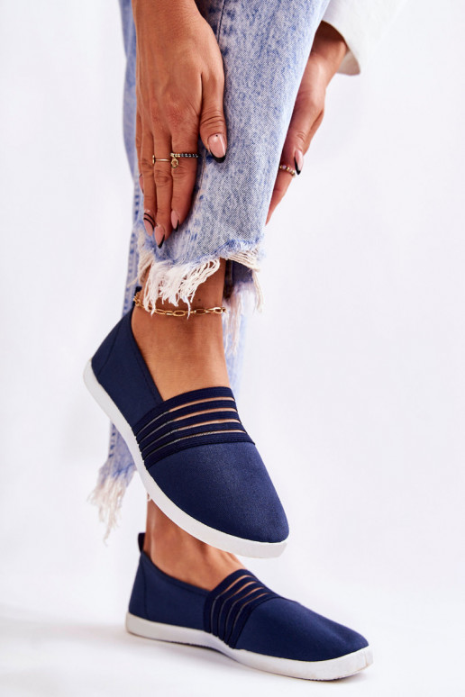 Feminin Turnschuhe  Slip-On Dunkelblau Lilis