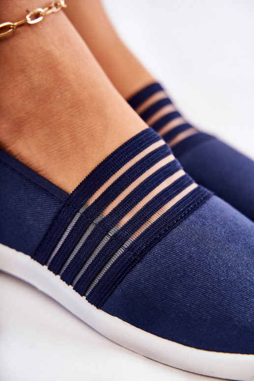 Feminin Turnschuhe  Slip-On Dunkelblau Lilis