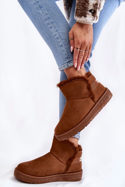 Feminin Stiefel Schneestiefel Big Star KK274620 braune Farbe