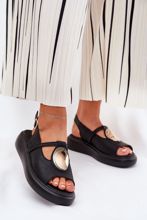 Haut Eleganter Stil Damensandalen S.Barski GR51-603 schZuarze Farbe