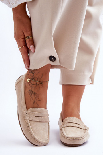 Elegante INildledermokassins Beige Lenvie