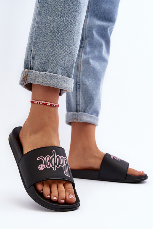 Feminin Hausschuhe Lee Cooper LCIN-24-42-2482L schZuarze Farbe