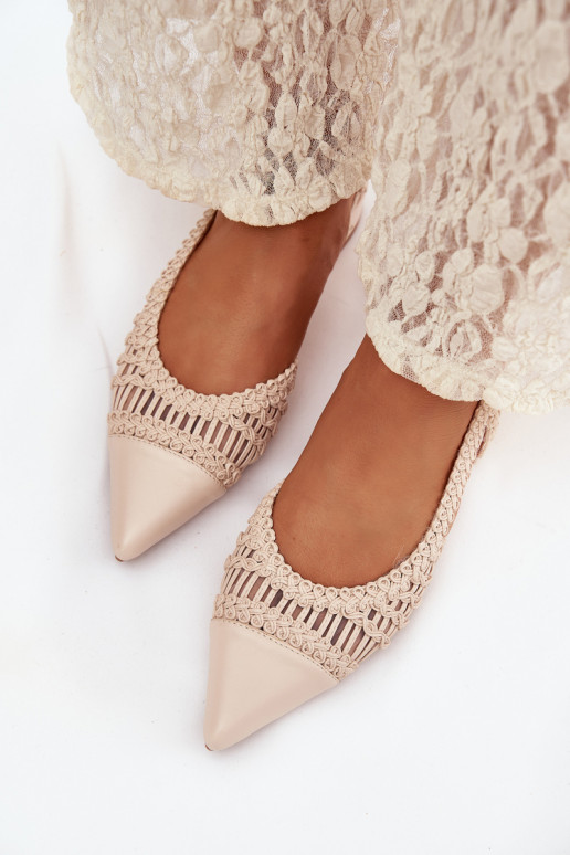 Damensandalen Mit Zopf Klocke elfenbeinfarbe Nivorra