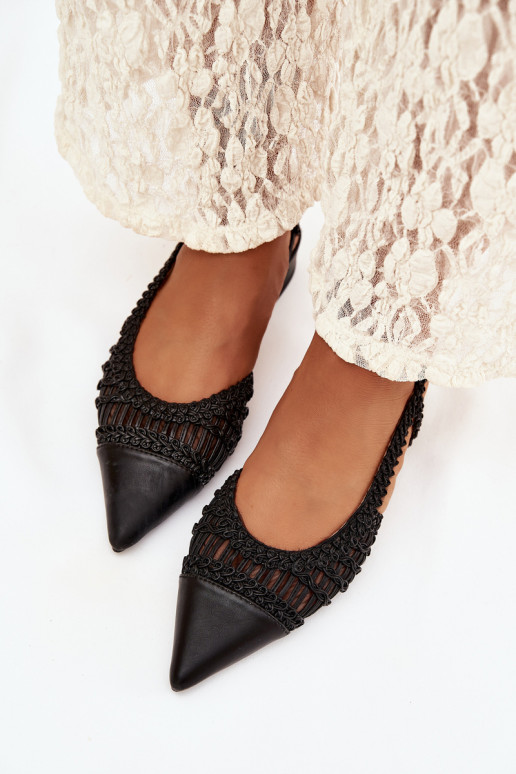 Damensandalen Mit Zopf Klocke schZuarze Farbe Nivorra