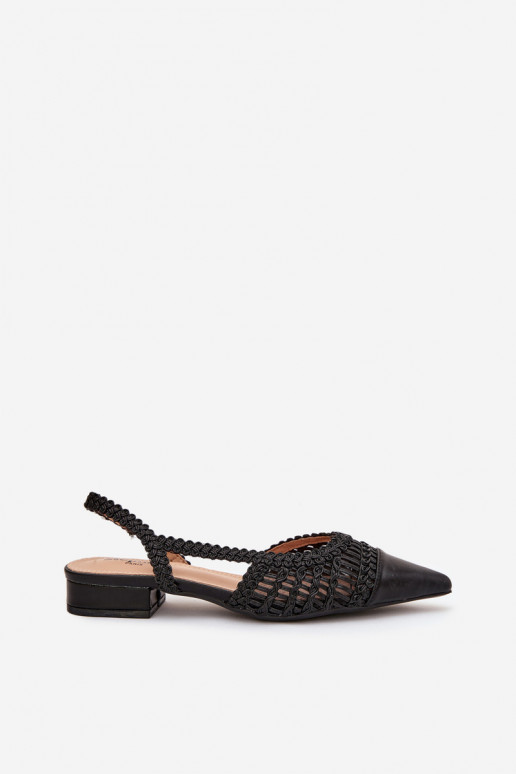 Damensandalen Mit Zopf Klocke schZuarze Farbe Nivorra