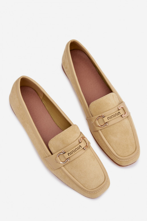 Mokassins Mokassins Feminin Mit Dekorationen Element gelbe Farbe Evelora