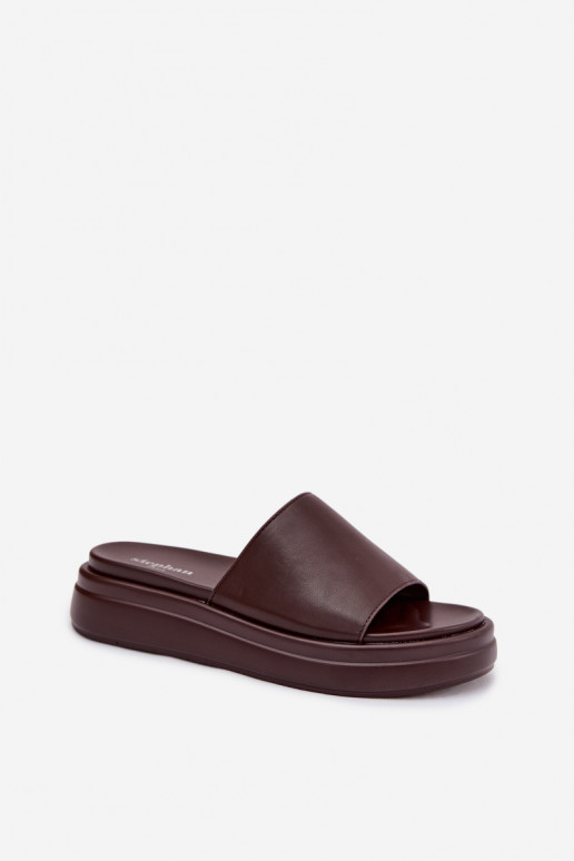 Damenhausschuhe mit einer Plattform CzekoladoZue Tanelisse