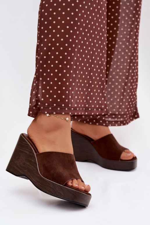 Damenhausschuhe Auf einem Keil CzekoladoZue Ravelia