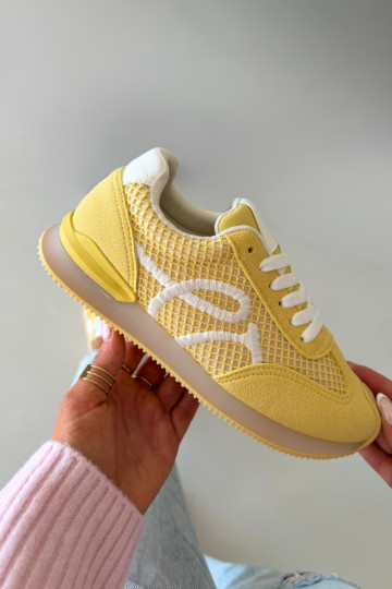 Sneakers Stilvollllschuhe Turnschuhe Feminin gelbe Farbe Tarlisse