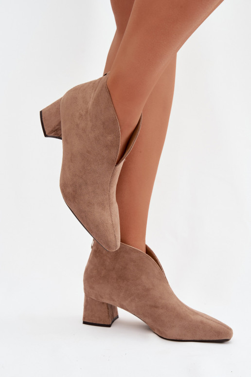 Damenstiefel Klocke Mit Nähen Beige Darlisse