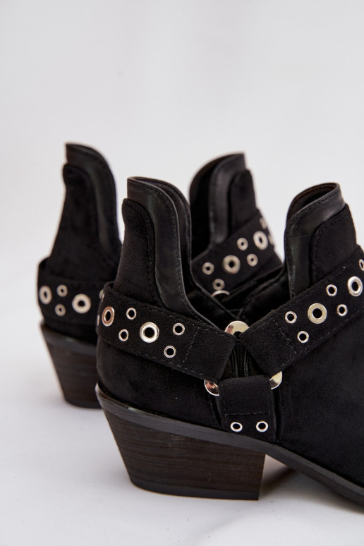 Damenstiefel Mit Ausschnitten I Paskami schZuarze Farbe Vannessae