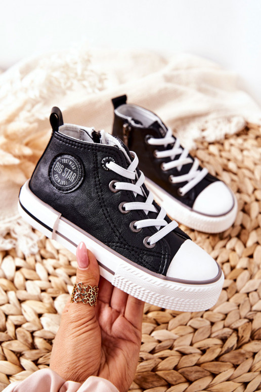 Kinderschuhe mit Sohle BIG STAR II374003 schZuarze Farbe