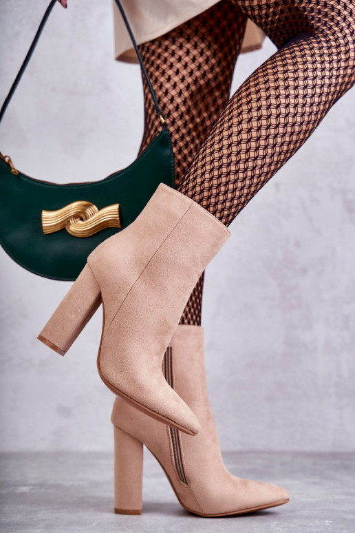 Eleganter Stil INildlederstiefel mit Absatz Beige Ettany