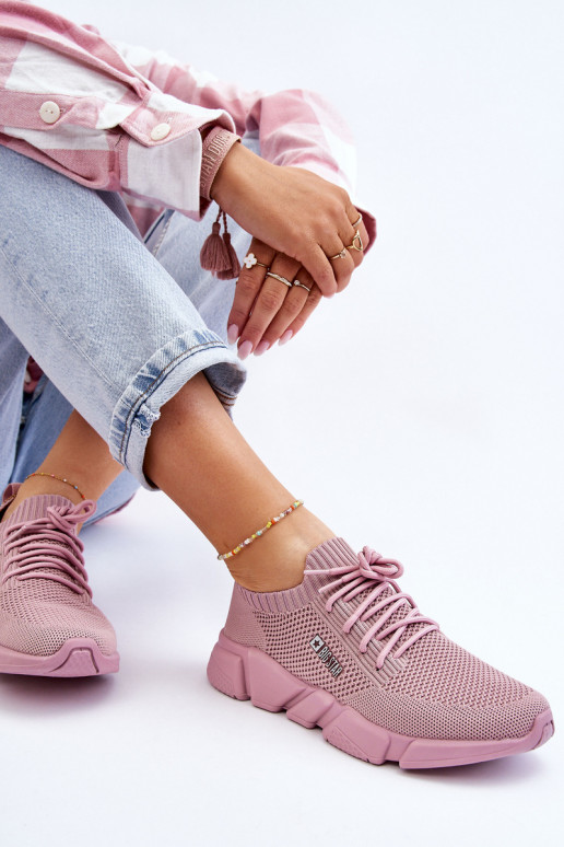 Feminin  Sneakers Stilvollllschuhe Memory Foam System Big Star JJ274266 pinke Farbe