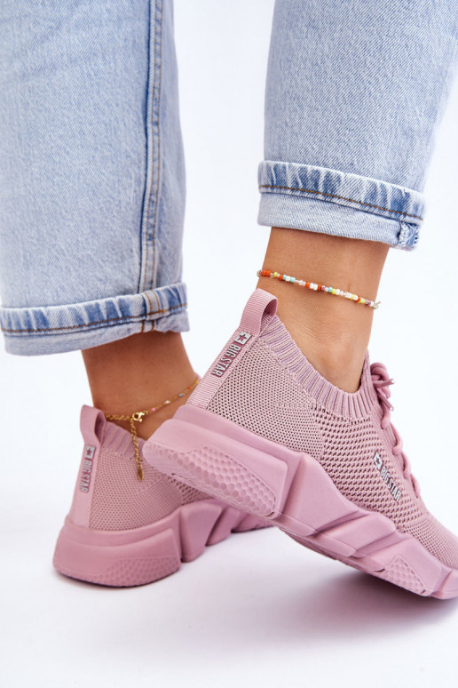 Feminin  Sneakers Stilvollllschuhe Memory Foam System Big Star JJ274266 pinke Farbe