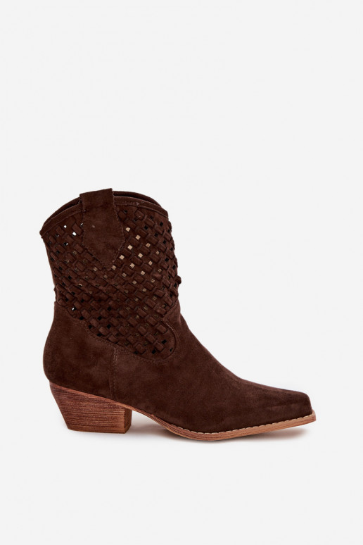 Durchbrochene Stiefel Feminin mit Absätzen CzekoladoZue Ferissa