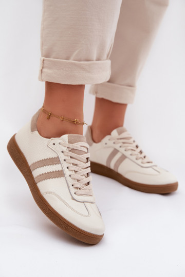 Zazoo N1068 Haut Niedrig Sneakers Stilvollllschuhe Feminin Beige 2