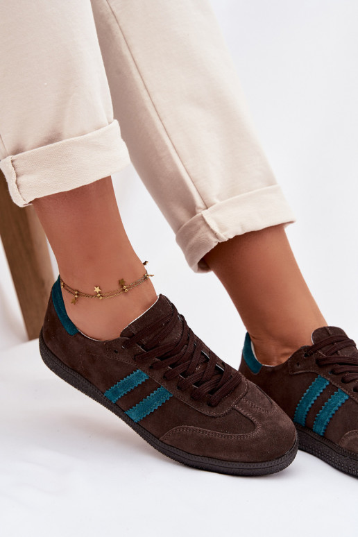 Zazoo N1068 aus INildleder Niedrig Sneakers Stilvollllschuhe Feminin CzekoladoZue