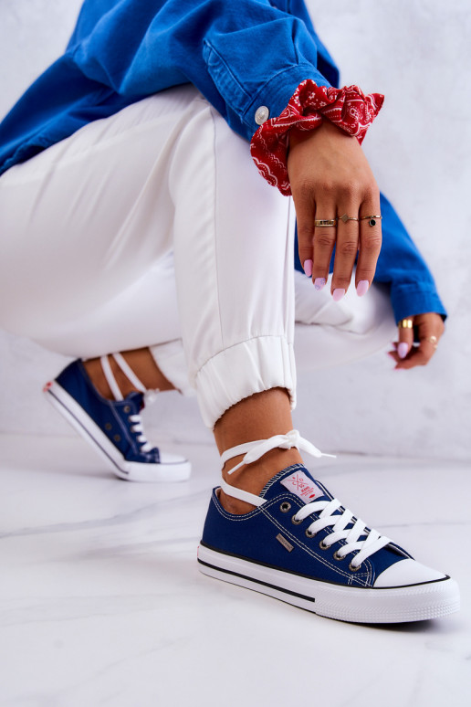 Feminin Klassisches Stilvollll lässige Schuhe Cross Jeans JJ2R4012C Dunkelblau