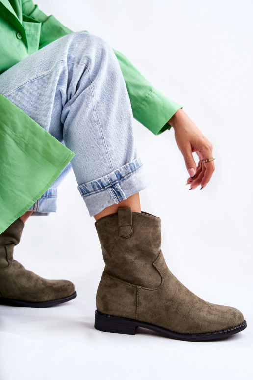 INildlederstiefel für Damen grüne Farbe Fiorenz